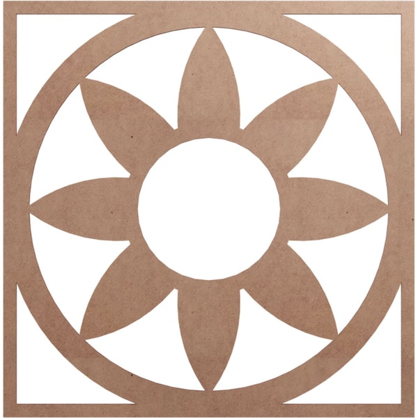 Ekena Millwork Blume Wood Fretwork Pierced Ceiling Medallion, Wood (Paint Grade), 30"OD x 10 3/8"ID x 3/8"T CMWP30X30X0375BLMF - main